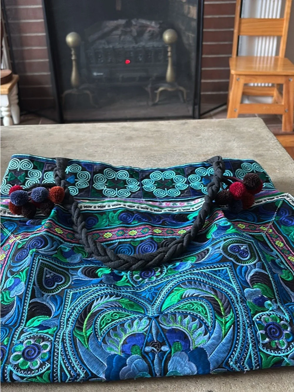 Colorful Hill Tribe Tole Hmong Embroidered Bag Thai Handmage Bohemian Boho Hobo